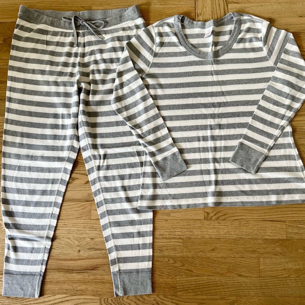 Beautifully made Hanna Andersson women’s striped pajamas pj’s set size XL